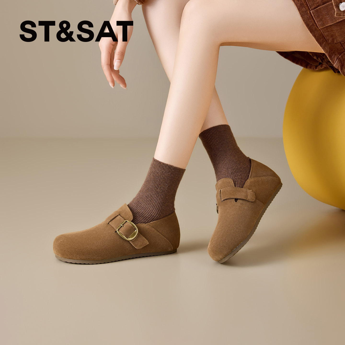 星期六平底勃肯鞋女2026春季新款舒适百搭休闲阿甘鞋一脚蹬女单鞋,淘宝优惠券,粉丝福利购,淘宝优惠卷