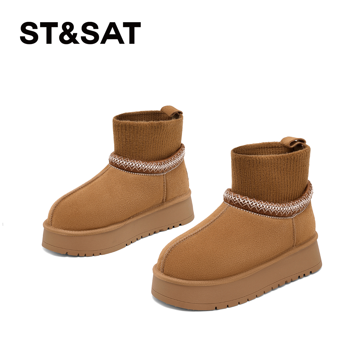 星期六爆款加绒雪地靴2025冬新款保暖女靴东北棉鞋毛毛鞋【直】 - 图2