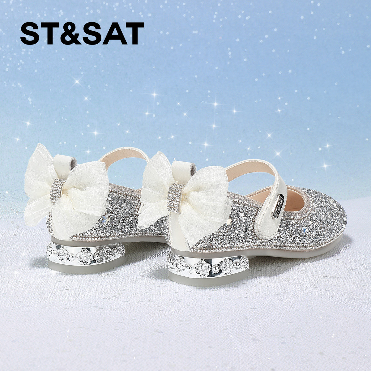 星期六童鞋儿童公主鞋2025秋季新款女童软底水晶鞋女孩漂亮高跟鞋,淘宝优惠券,粉丝福利购,淘宝优惠卷