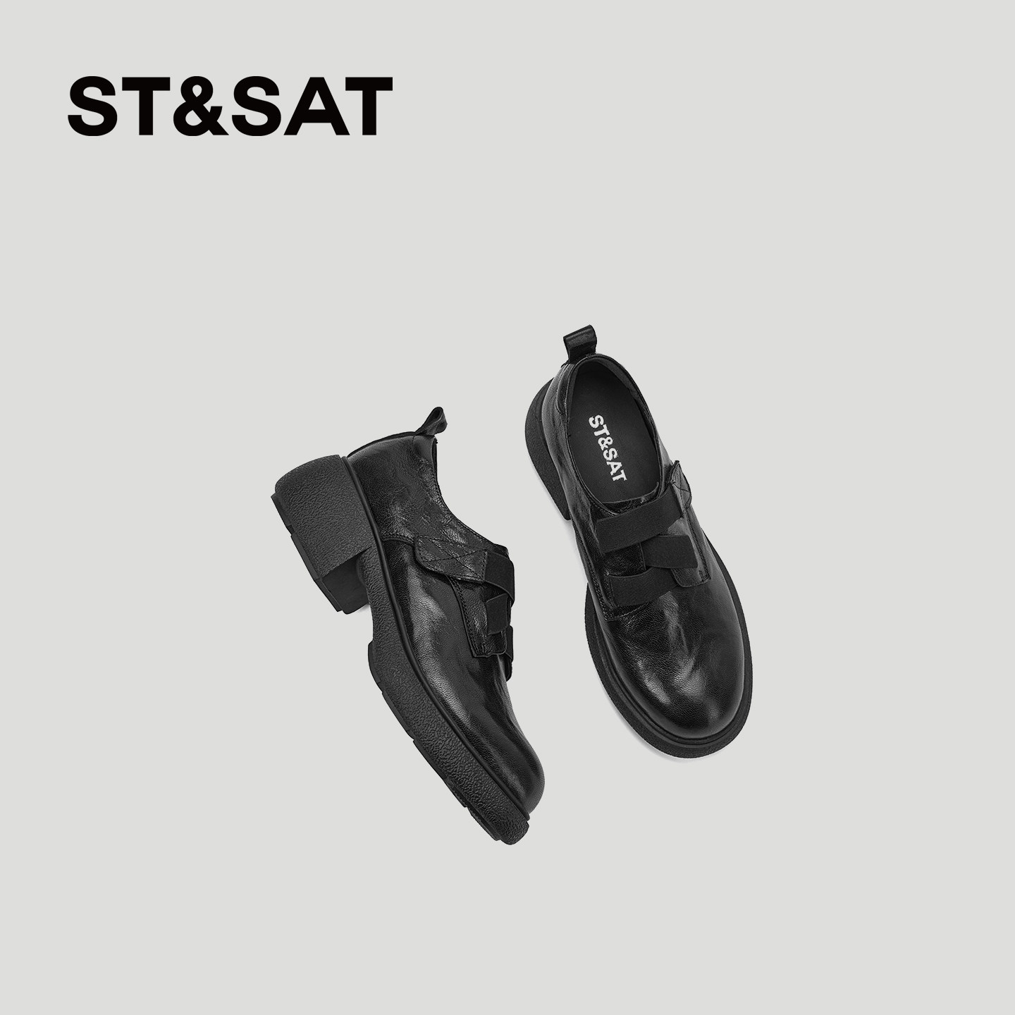 星期六羊皮小皮鞋女英伦风厚底乐福鞋女春真皮复古学院风深口单鞋,淘宝优惠券,粉丝福利购,淘宝优惠卷