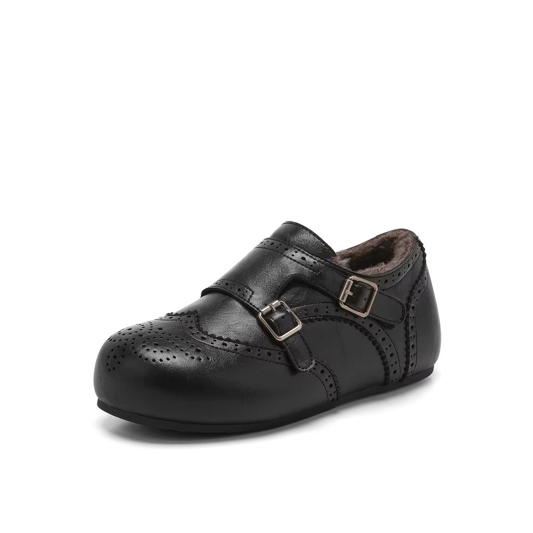 星期六加绒勃肯鞋女2025冬季新款平底复古塔扣保暖小皮鞋乐福鞋女,淘宝优惠券,粉丝福利购,淘宝优惠卷