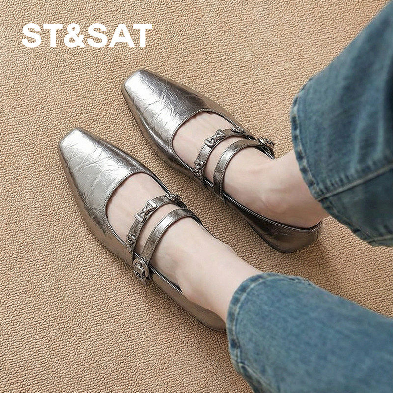 星期六法式尖头芭蕾玛丽珍鞋女鞋2026春季新款平底配裙子浅口单鞋,淘宝优惠券,粉丝福利购,淘宝优惠卷