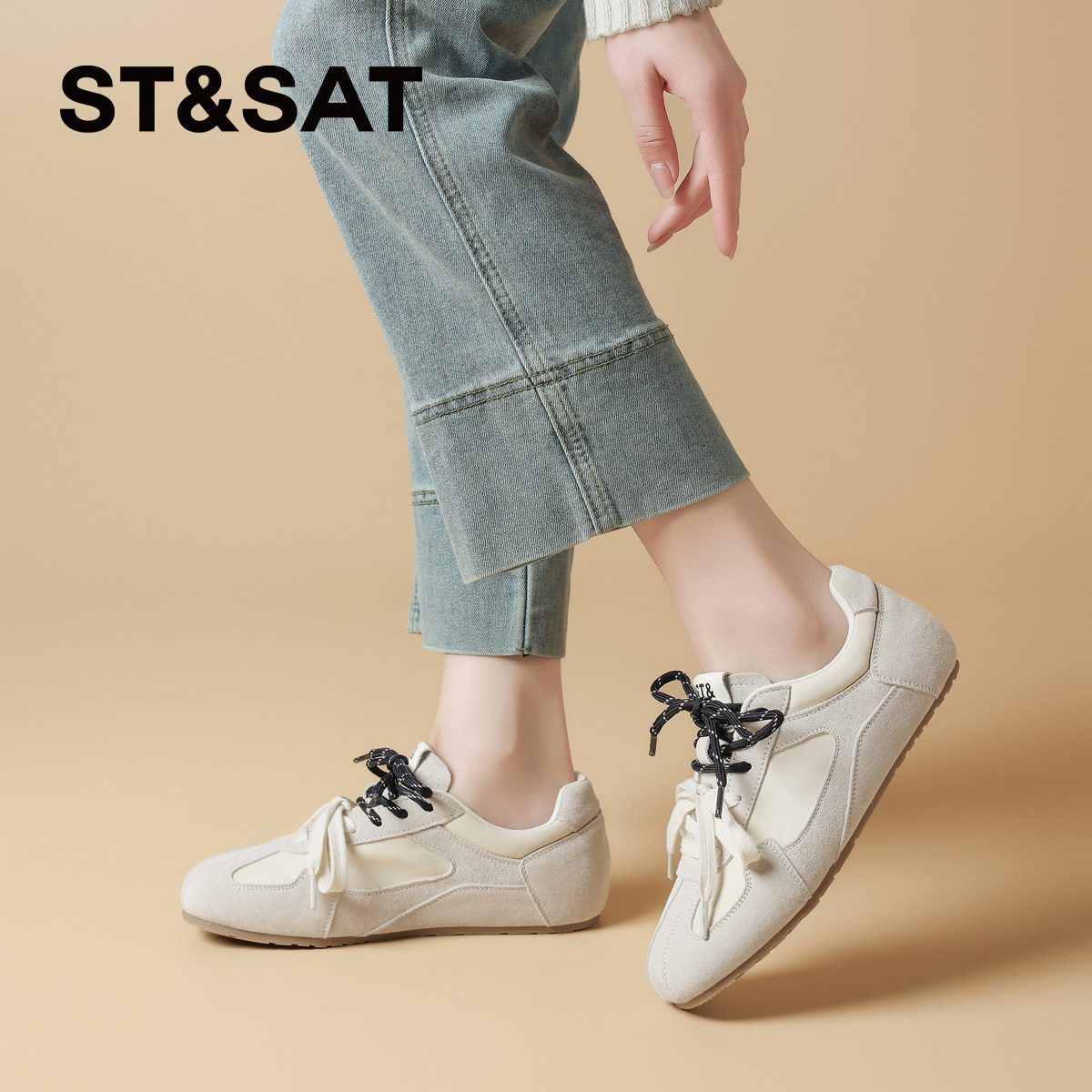 星期六平底透气德训鞋女款2025年春季新款软底舒适运动鞋阿甘鞋子,淘宝优惠券,粉丝福利购,淘宝优惠卷