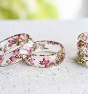 新款树脂滴胶粉色永生蕾丝花甜美清新闺蜜情侣手工手镯礼物饰品