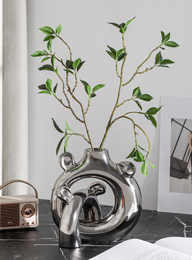 轻奢创意几何花瓶插花摆件ins风家居客厅酒柜装饰艺术品摆件