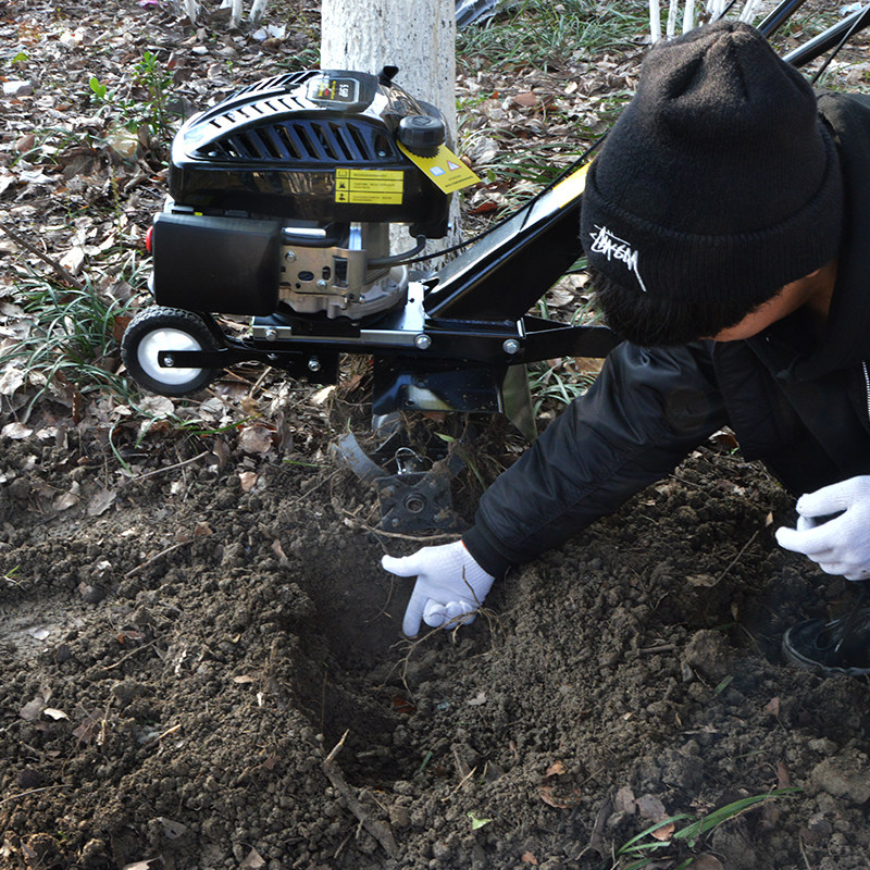 Sterk high-power gasoline micro-tiller, small rotary tiller, four-stroke orchard weeding, soil digging, trenching and scarifier