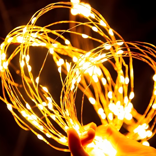 太阳能led马尾灯氛围装饰灯串 新款户外庭院阳台布置景观防水树灯