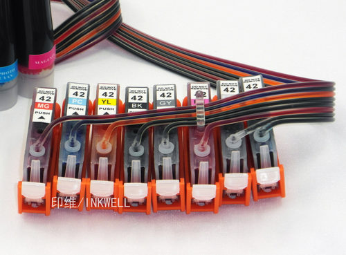 印维兼容佳能CANON PRO-100 PRO9000 Mark II墨盒连续供墨系统 CLI-42墨盒 pro100连供系统联供系统打印墨盒 - 图2