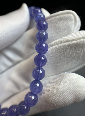 小众坦桑石水晶海洋之心轻奢手串