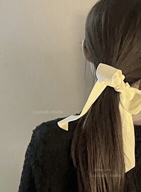 清！原22 丝绒飘带蝴蝶结大肠发圈头绳发饰头花扎马尾皮筋发绳女