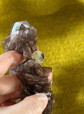 醋酸大花朵复古花色欧根纱肠圈 高级感精致别致丸子头发圈发绳女