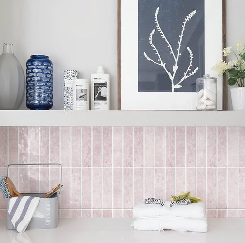 PET长条形瓷砖贴厨房卫生间浴室防水防油易清洁高光翻新瓷砖贴纸 - 图1