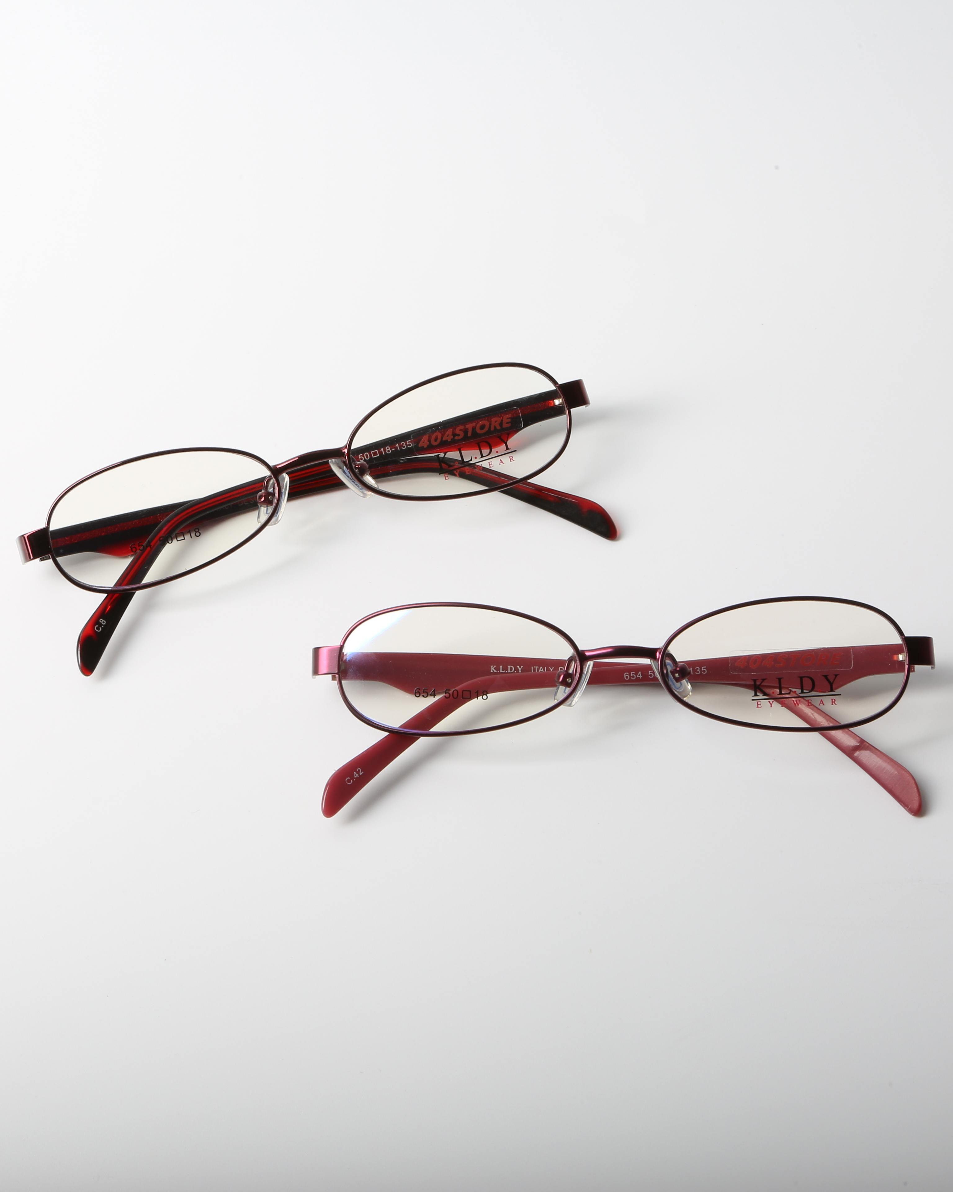 404的店复古90年代金属椭圆小框眼镜斯文配度数高度近视素颜平光 - 图2