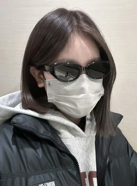 404的店复古三角猫眼简约墨镜韩版防紫外线男女凹造型太阳眼镜酷