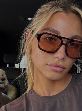 404的店复古欧美大框双梁墨镜