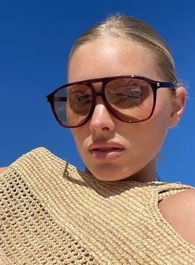 404的店大框双梁玳瑁板材墨镜