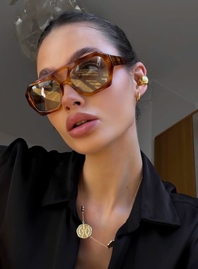 404的店大框方形双梁墨镜遮颧骨