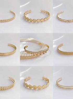 欧美女钛钢时尚百搭手镯直播热卖