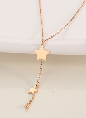 韩版锁骨链小蛮腰钛钢直播热卖女