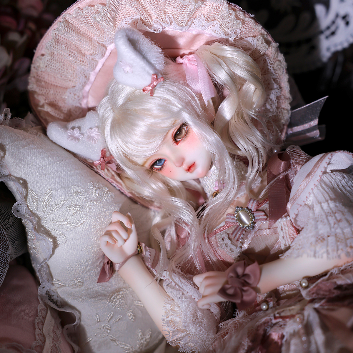 GEM贵族娃娃 猫猫心事系列 4分BJD女娃艾德莉丝 45cm全套潮玩礼物 - 图0