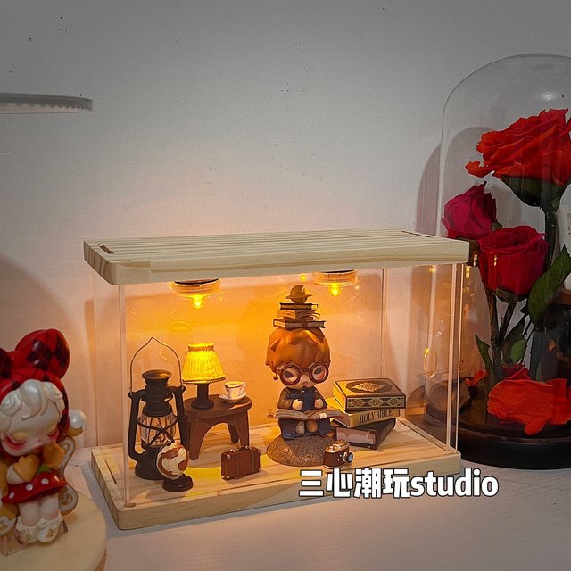 Pop Mart Hirono Ono Little Prince Series Geologist Landscape Decoration Accessories Display Storage Box