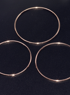 气质闭口钛钢时尚风18k玫瑰金