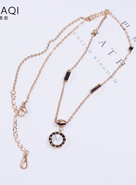 钛钢罗马数字双面保色18k玫瑰金