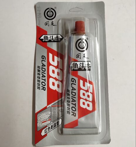 新日期回天角斗士588硅酮免垫密封胶车用农机机械红色耐温型85g - 图0