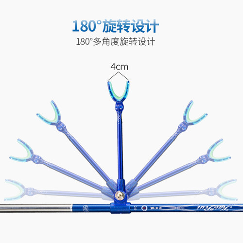 夜光防滑后挂碳素支架鱼竿架后天线铝合金伸缩杆炮台防脱后挂渔具 - 图1