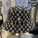 Корейская шляпа MLB 23 года, вышитая буква, темная шаблон янки команда NY Fisherman Hat Sunscreen Потолочная крышка