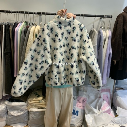 RIVEROOM Amy韩代 25fw 东大门 小碎花摇粒绒 套头夹克外套 - 图3