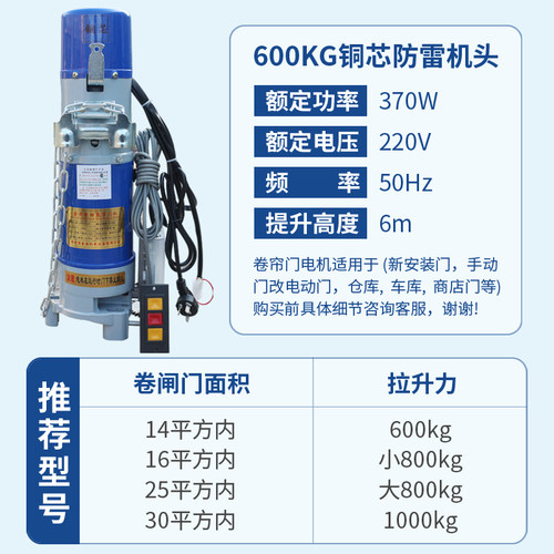 顺丰速运金尚官方正品铜芯防雷卷帘门电机卷闸门电动车库门换机头 - 图0