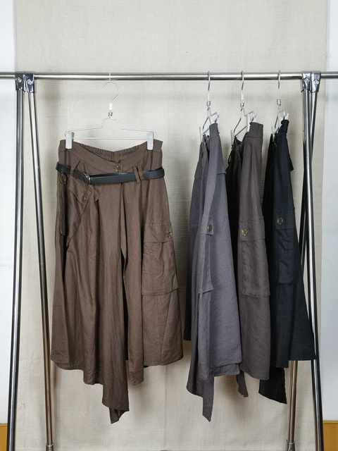 Irregular 100% pure linen draping