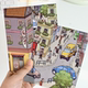 New 14.0 small town street scene series miniature scene landscaping stickers mini decompressed handmade stickers 2.5D landscaping