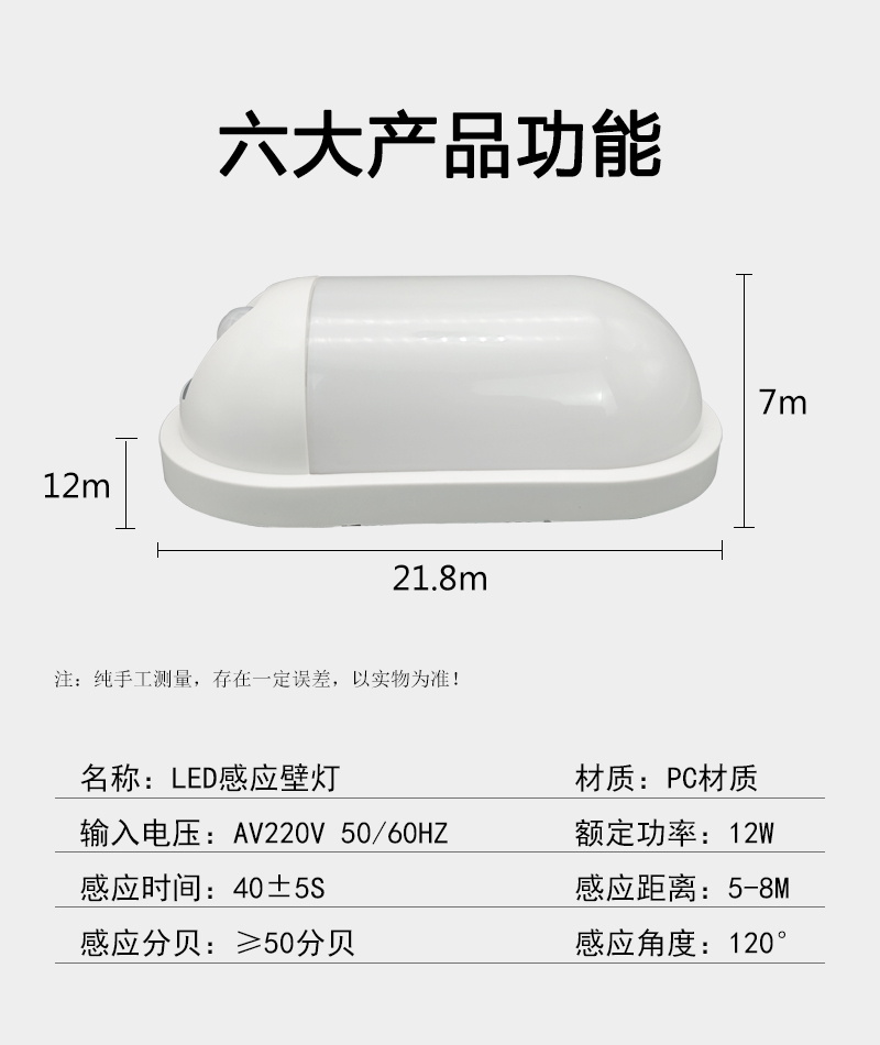 人体感应壁灯智能消防应急灯led声光控灯家用楼道通道走廊壁灯-图0