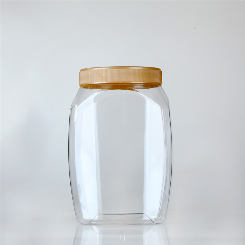 塑料桶食品级密封罐广口瓶透明加厚燕麦片小麦胚芽包装大盒子方形