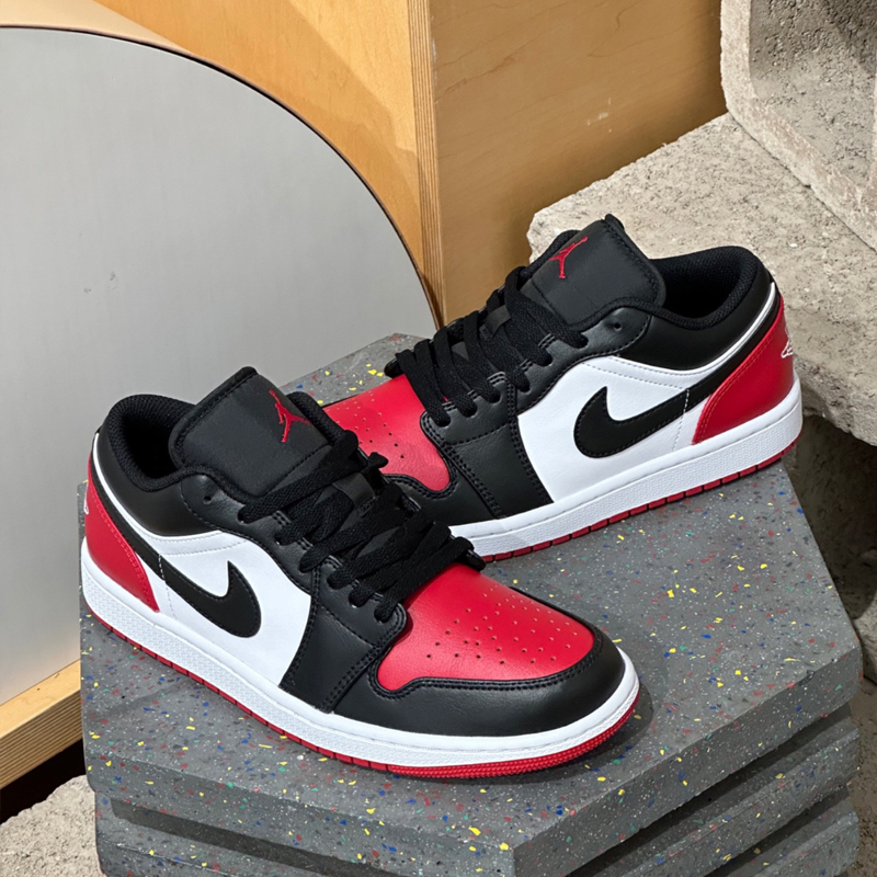 Air Jordan 1 Low AJ1黑红脚趾男子低帮篮球鞋板鞋 553558-161-图2