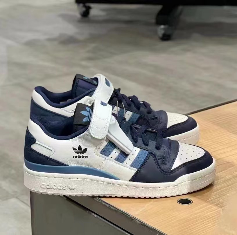 adidas阿迪达斯三叶草男女FORUM 84 LOW低帮魔术贴休闲板鞋GX2162 - 图0