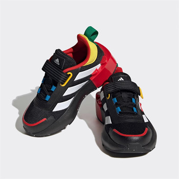 adidas Adidas ເດັກນ້ອຍໃຫຍ່ TECH RNR EL Lego joint low-top Velcro ເກີບບາດເຈັບ HP5877