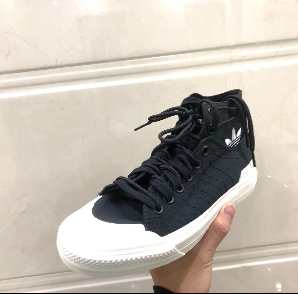 adidas三叶草男女鞋秋NIZZA HI DL 经典轻便运动休闲帆布鞋GZ8834 - 图2