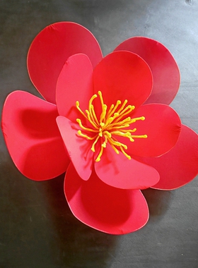 丝网花梅花美陈装饰布置舞台道具