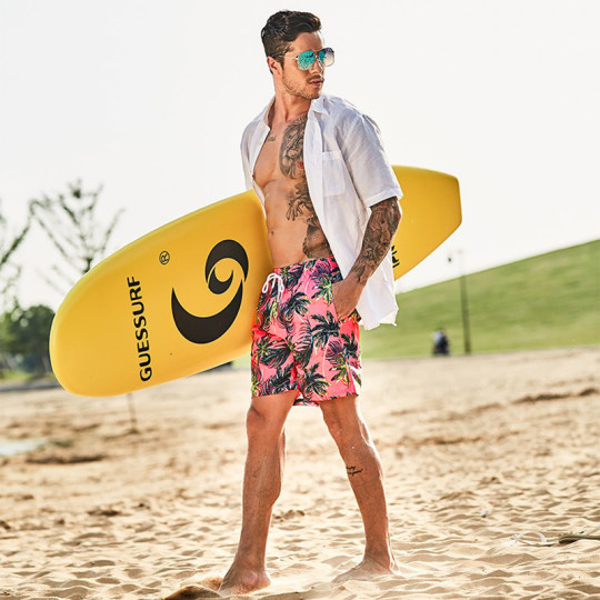 Pantalon de plage à la mode à la mode Men Intranet à séchage rapide peut être utilisé pour arroser des troncs de natation à ressort chaud