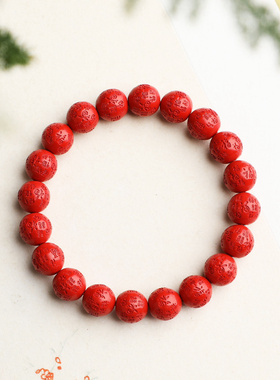 朱砂百福珠手链手串佛珠男女同款