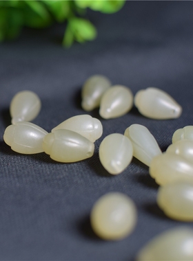 和田玉青白玉小玉兰花耳坠吊坠