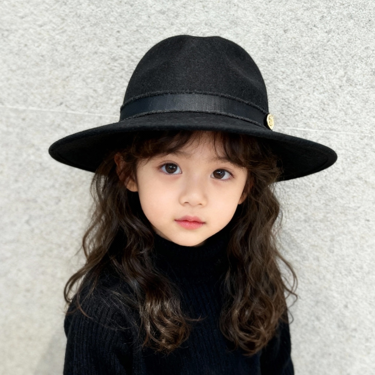 2025新款儿童帽子亲子高档法式礼帽小香风女童爵士帽羊毛呢洋气潮,淘宝优惠券,粉丝福利购,淘宝优惠卷