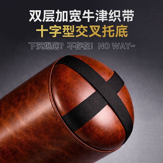 Retro oil wax leather boxing sandbag hanging type for adults home use leather training Sanda fighting fitness Taekwondo special