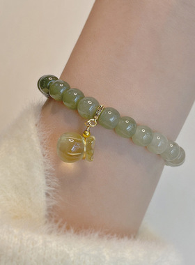 天然和田玉渐变手串送人礼物