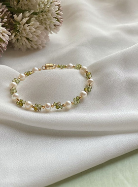 手工制作包金手链锆石学生小清新