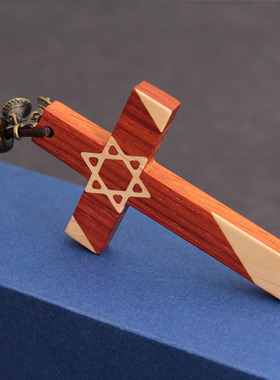 以色列红木镶嵌项链义树家