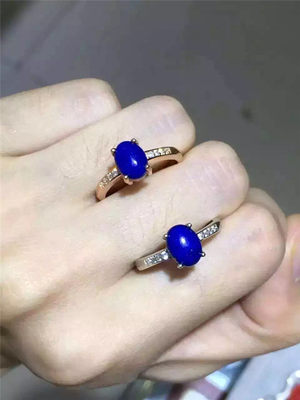 天然石榴石青金石橄榄石戒指925纯银镀白金玫瑰金宝石日韩包邮 虎窝淘